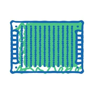 Transistor electronic component icon doodle illustration Stock Illustration