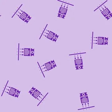 Transistor installation electronics glyph vector seamless pattern Stock Illustration