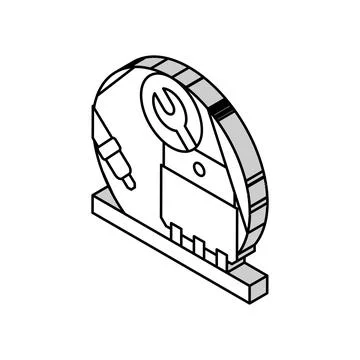 Transistor installation electronics isometric icon vector illustration Stock Illustration