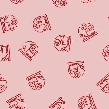 Transistor installation electronics line seamless pattern Stockillustratie