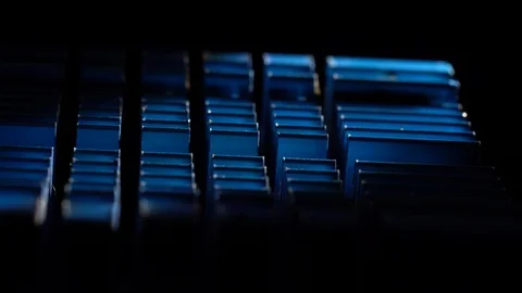 Transistor, processor cooler, detail in rotation. Closeup, selective focus. Video stock 99235118