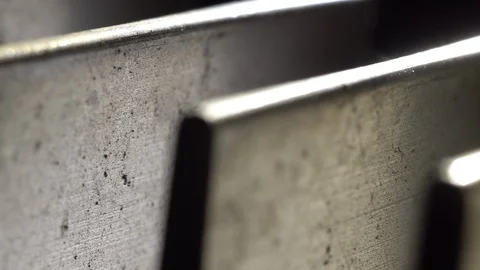 Transistor, processor cooler, detail in rotation. Closeup, selective focus. Stock Footage 99235604