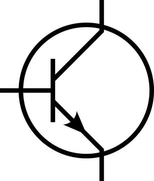 Transistor symbol vector. Illustrazione stock