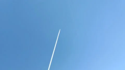 Transit of an airplane in the sky Stock Footage 149063518