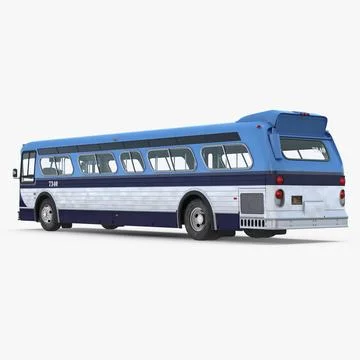 Transit Bus Flxible New Look 1970 Simple Interior 3D Model