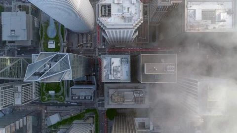 The Transit Center public park - view from the top. Stock Footage 116754457