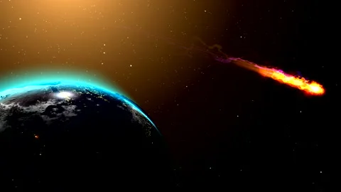 Transit of comet. Earth. Looking from space Stock Footage 154406141