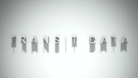 Transit data 3D title animation white text on a white background Stock Footage 298895113