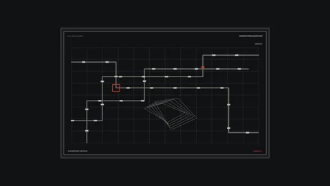 Transit Flow Control Map Seamless Loop Stock Footage 342204653