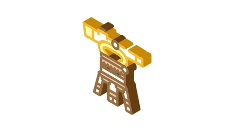 Transit level tool civil engineer isometric icon animation Stock Footage 327292017