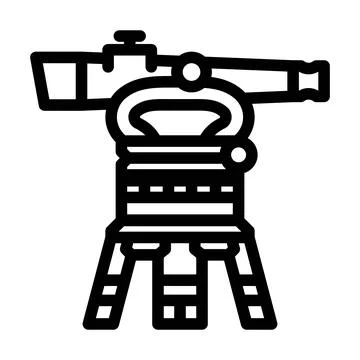 Transit level tool civil engineer line icon vector illustration Stockillustratie