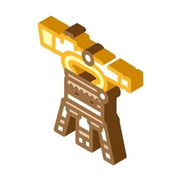 Transit level tool civil engineer isometric icon vector illustration Stockillustratie