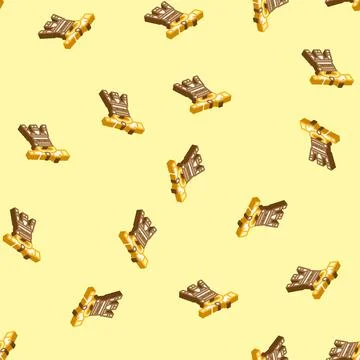 Transit level tool civil engineer isometric icon seamless pattern イラスト素材
