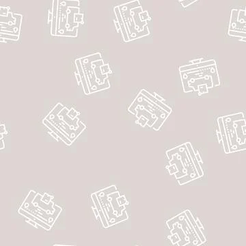 In transit parcel status line seamless pattern Stock Illustration
