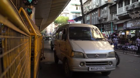 Transit scene of car passing, Mumbai, India Editorial Use 02 Mar 2026 Stock Footage 330255277