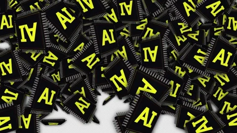 Transition AI Microchips Animation on Alpha Channel, Looped 스톡 동영상 276532184