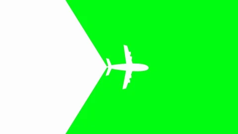 Transition Animation of Airplane Flying Pass the Screen Stock Footage 101384123