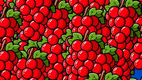 Transition animation of a cluster of grapes moving Stockbeeldmateriaal 332139344