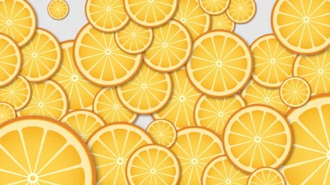 Transition animation of orange fruit slices with transparent background. Stock Footage 244081400