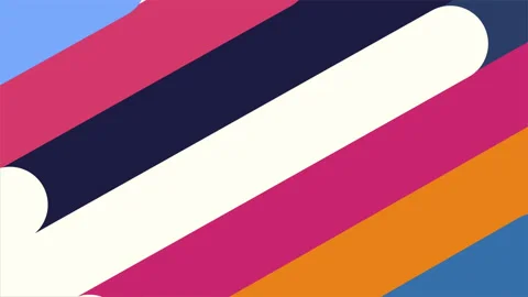 Transition background from rounded colourful shapes, 4K abstract animation Stock Footage 144183067