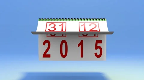 Transition between 2014 and 2015 with alpha channel Stock Footage 44054488