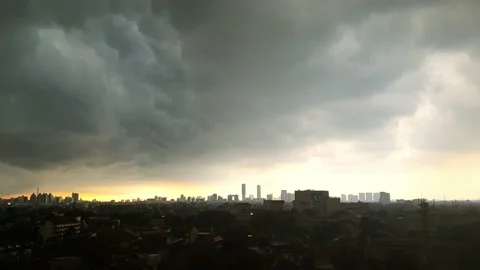 Transition between sunny and cloudy. Abstract clouds backgrounds Stock Footage 219152210