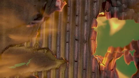 Transition Burning Cardboard Stock Footage 172420484