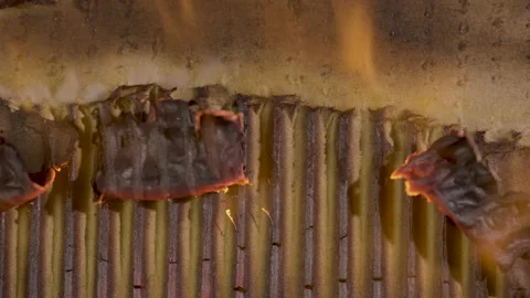 Transition Burning Cardboard Stock Footage 172420842