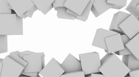 Transition from cubes.Alpha matte Stock Footage 46494417