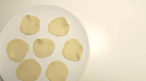 Transition from dough circles to the ground meet Stock Footage 63779216