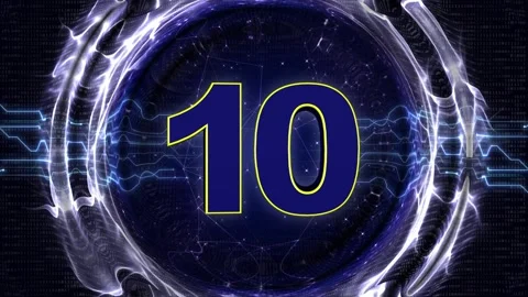 Transition Explosive Number 10 Animation Vídeo Stock 330989488
