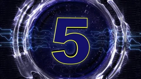 Transition Explosive Number 5 Animation Vídeos de archivo 330987795