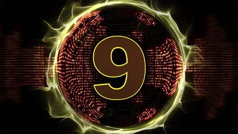 Transition Explosive Number 9 Animation Vídeos de archivo 322812942