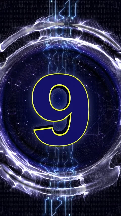 Transition Explosive Number 9 Animation Stockbeeldmateriaal 329911195