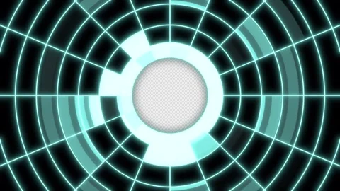 A transition featuring a flashing, cyber-style radial grid (with Alpha Channel) Stock Footage 332786371