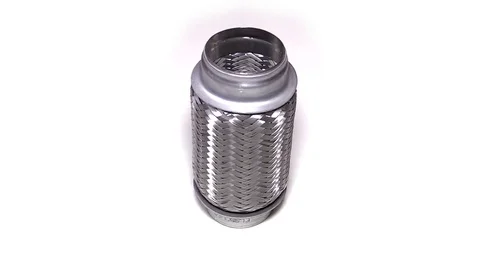 Transition fitting for automotive muffler to reduce vibration Stock-Footage 72128292