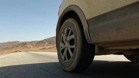 The transition from the front right wheel to the rear Stock Footage 241380584