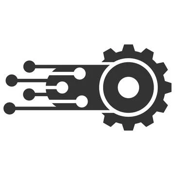 Transition Gear Vector Icon Flat Illustration Stock Illustration