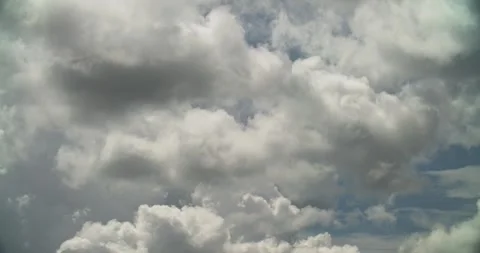 Transition from gently clouds to storm thunder sky, Amazing Storm White Clouds Stock Footage 263863525