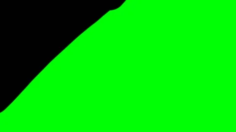 Transition green screen black brush Stock Footage 238764127