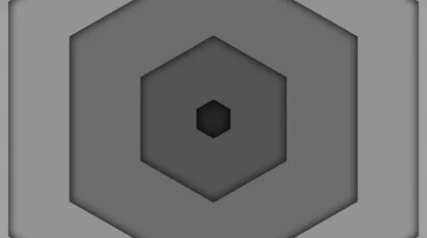Transition Hexagon Black/White Stock Footage 46520006