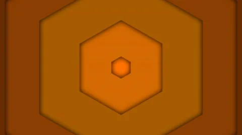 Transition Hexagon Orange Stock Footage 46519394