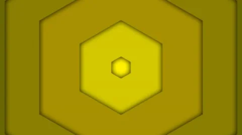 Transition Hexagon Yellow Stock Footage 46519101