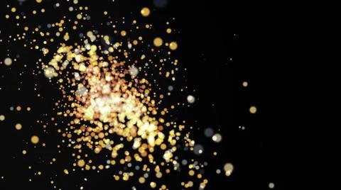 Transition of hot explosive particles. Abstract animation of flying particles Stock Illustration