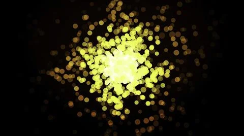 Transition of hot explosive particles. Repeating pattern of particle scattering Stock Illustration