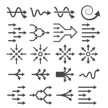 Transition icon set Stock Illustration