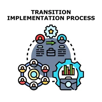 Transition implementation process vector illustration concept Stock Illustration