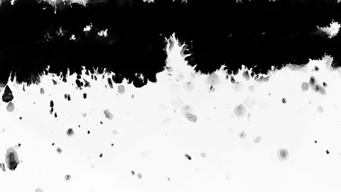 Transition - ink flooded the screen Stock Footage 102396148