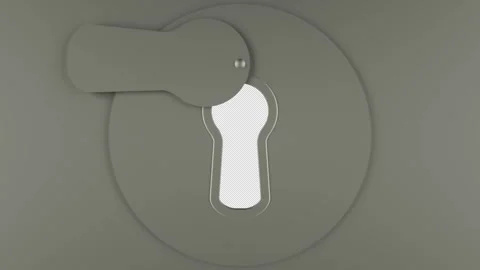 Transition in keyhole through zoom. Alpha Channel Video stock 252671423