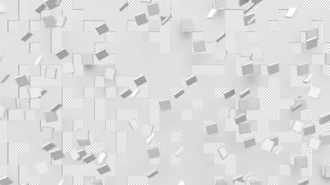 Transition mask of folding cubes. Alpha channel Stock Footage 262831958